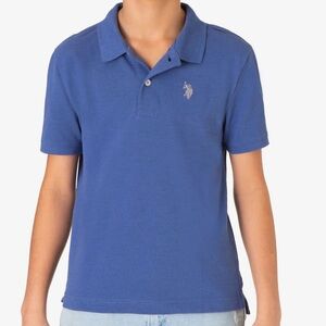 US Polo Association Boys Blue Polo Shirt